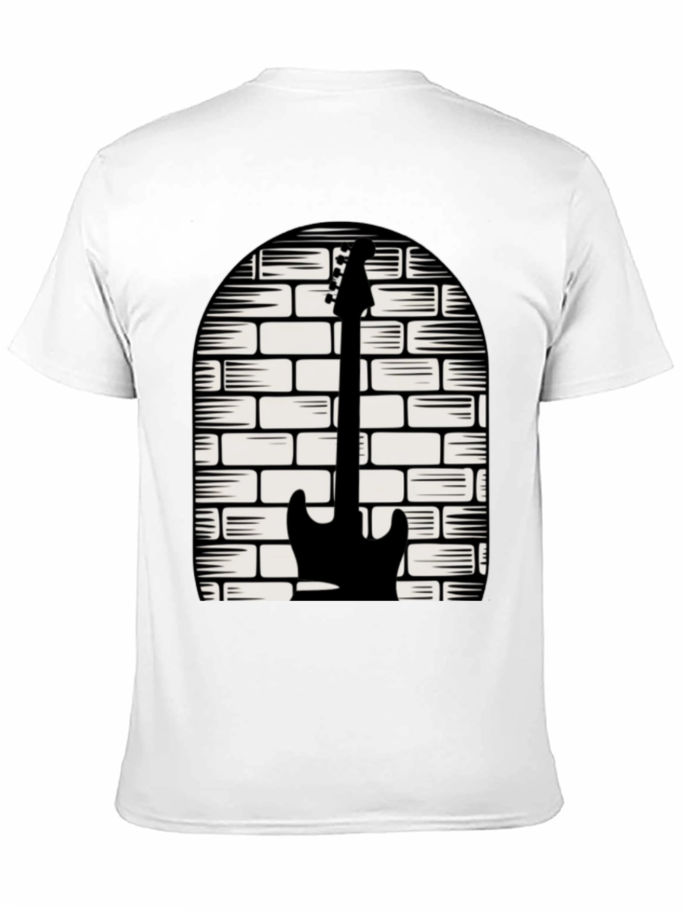 Guitar Brick Wall Graphic Tee