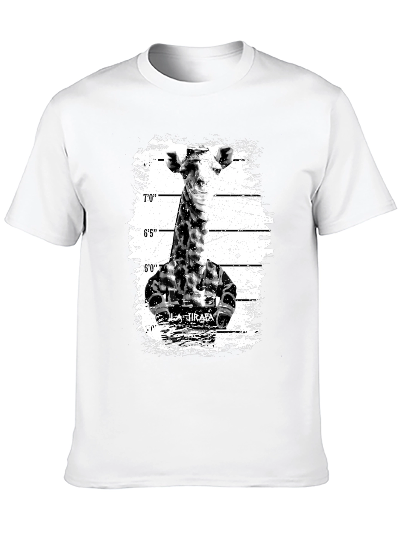 Giraffe Mugshot Graphic Tee - Black