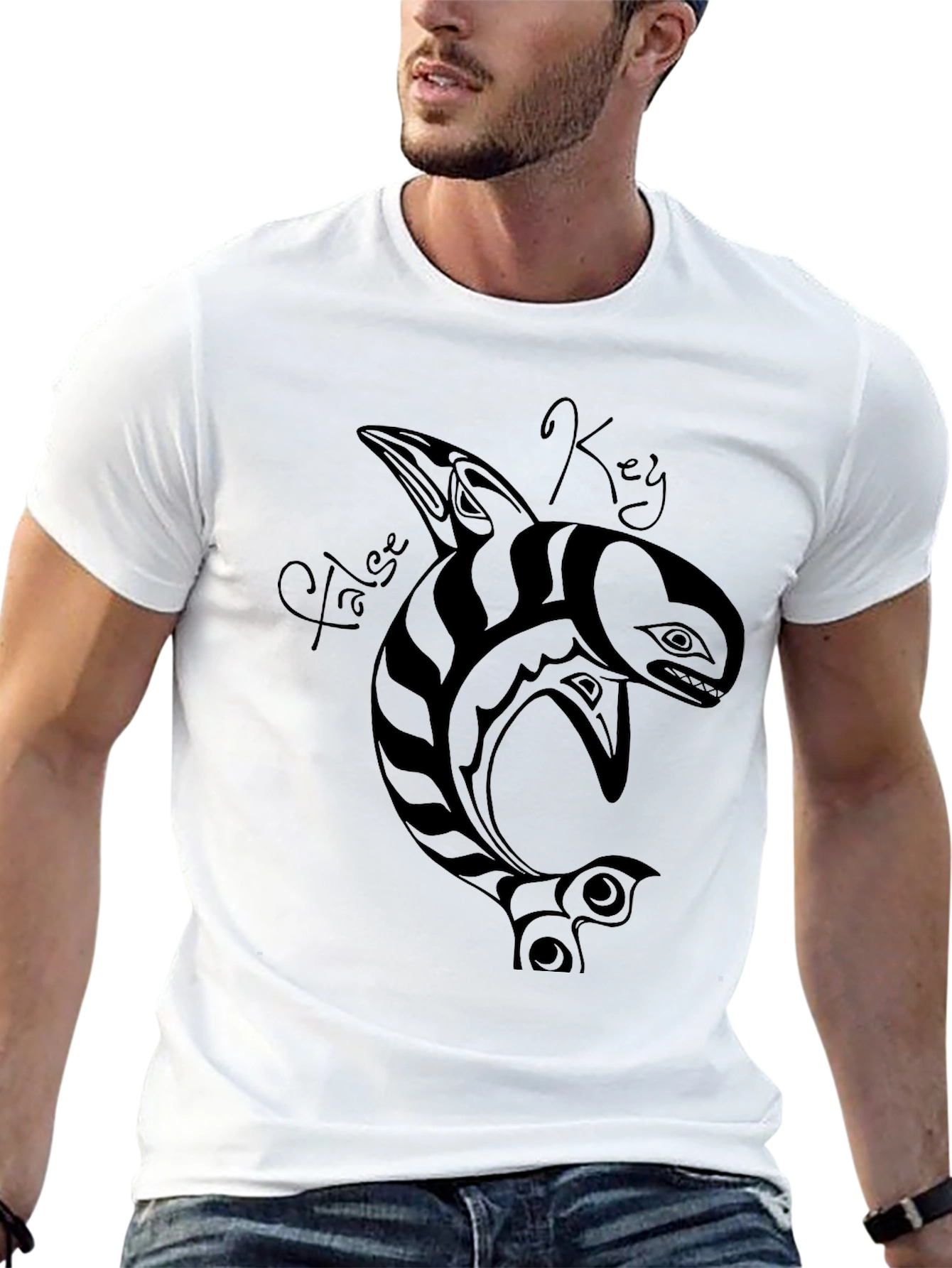 False Key Orca T-Shirt - Black Graphic Tee