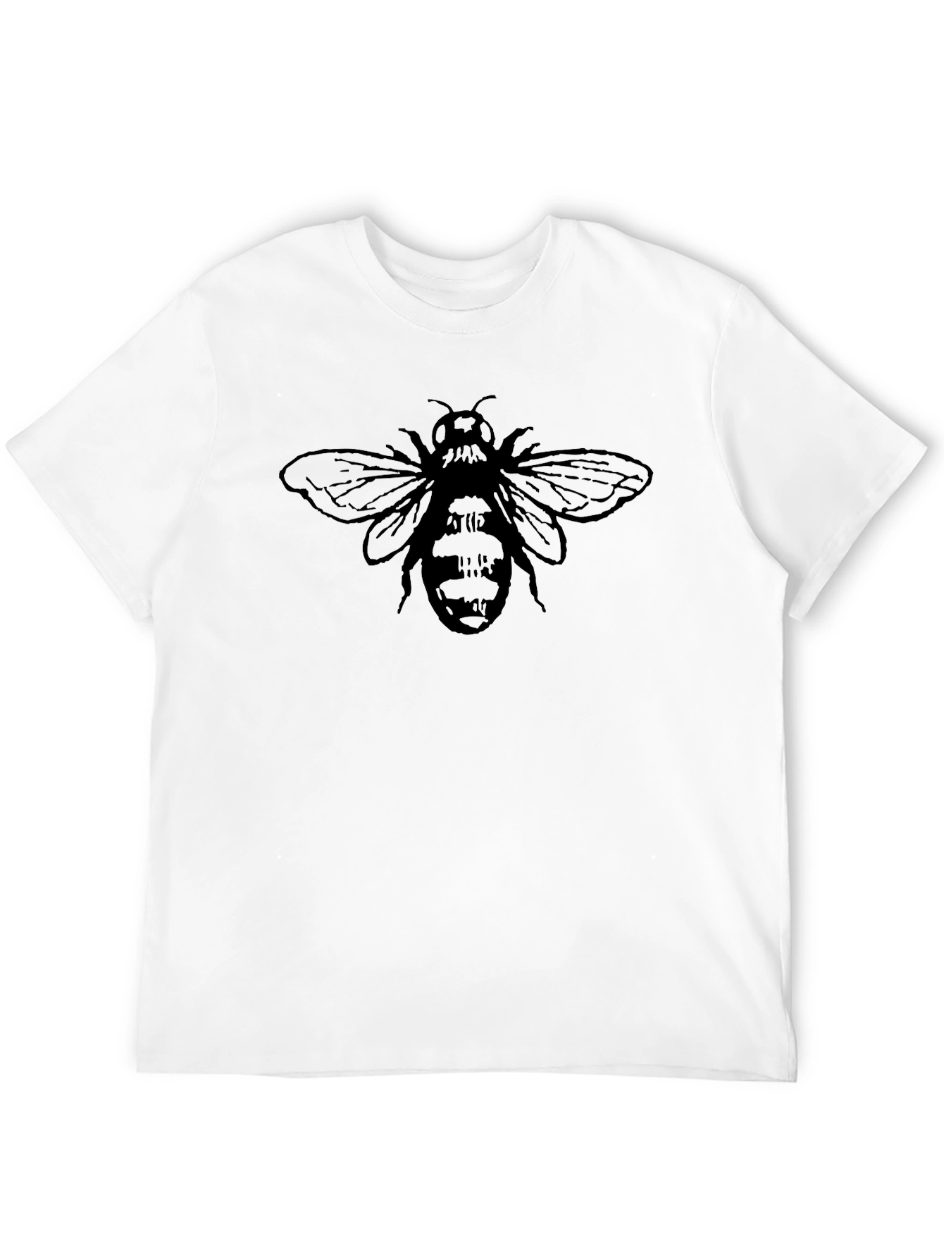 Bee Graphic Tee - Classic Black Cotton T-Shirt