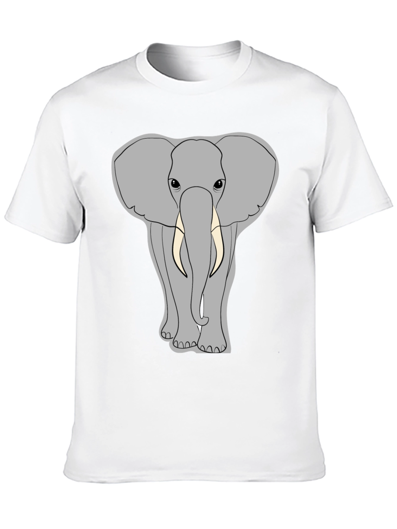 Elephant Graphic Tee - Black Casual T-Shirt