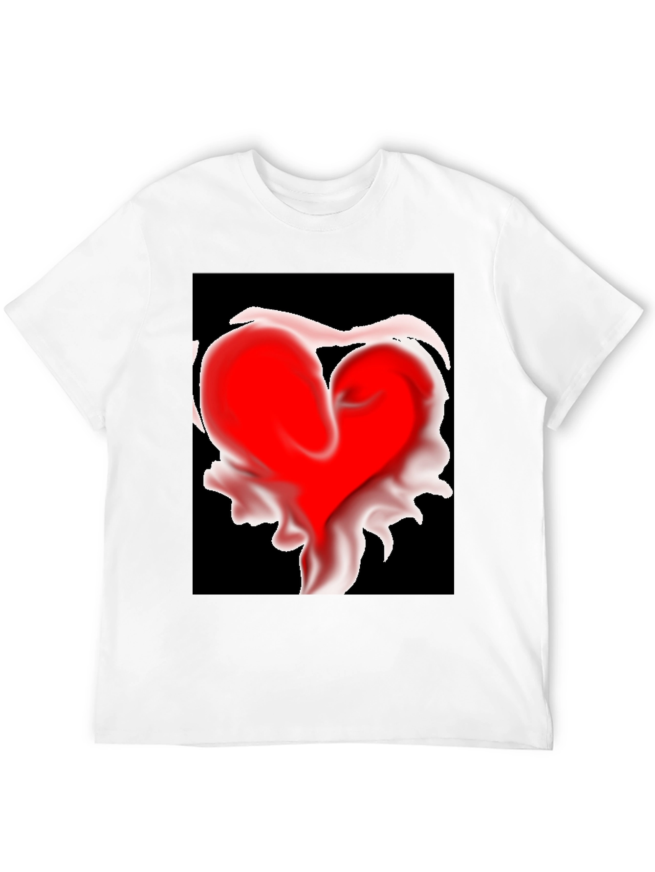 Heart Art Graphic Tee - Modern Black T-Shirt