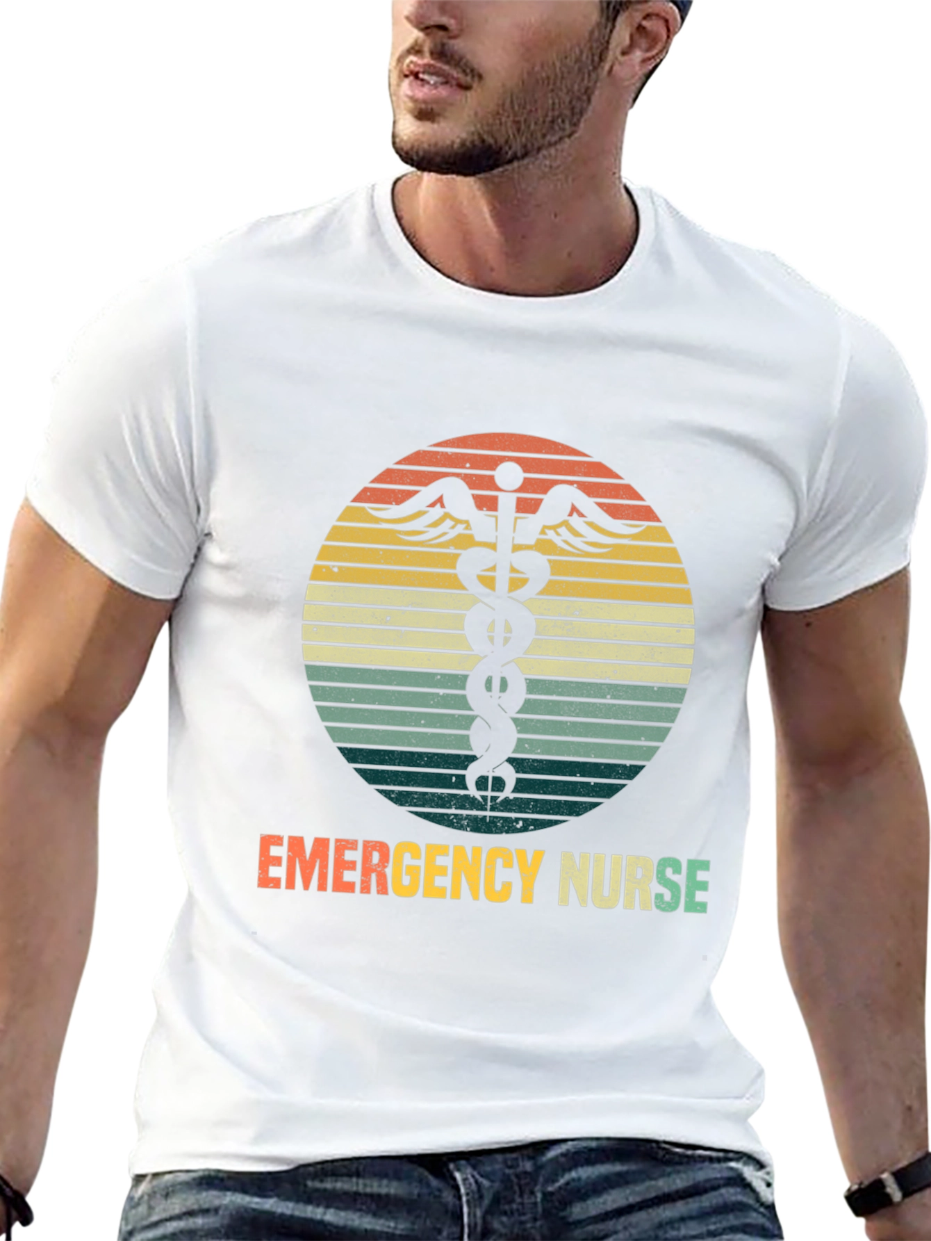 Emergency Nurse Retro Graphic T-Shirt