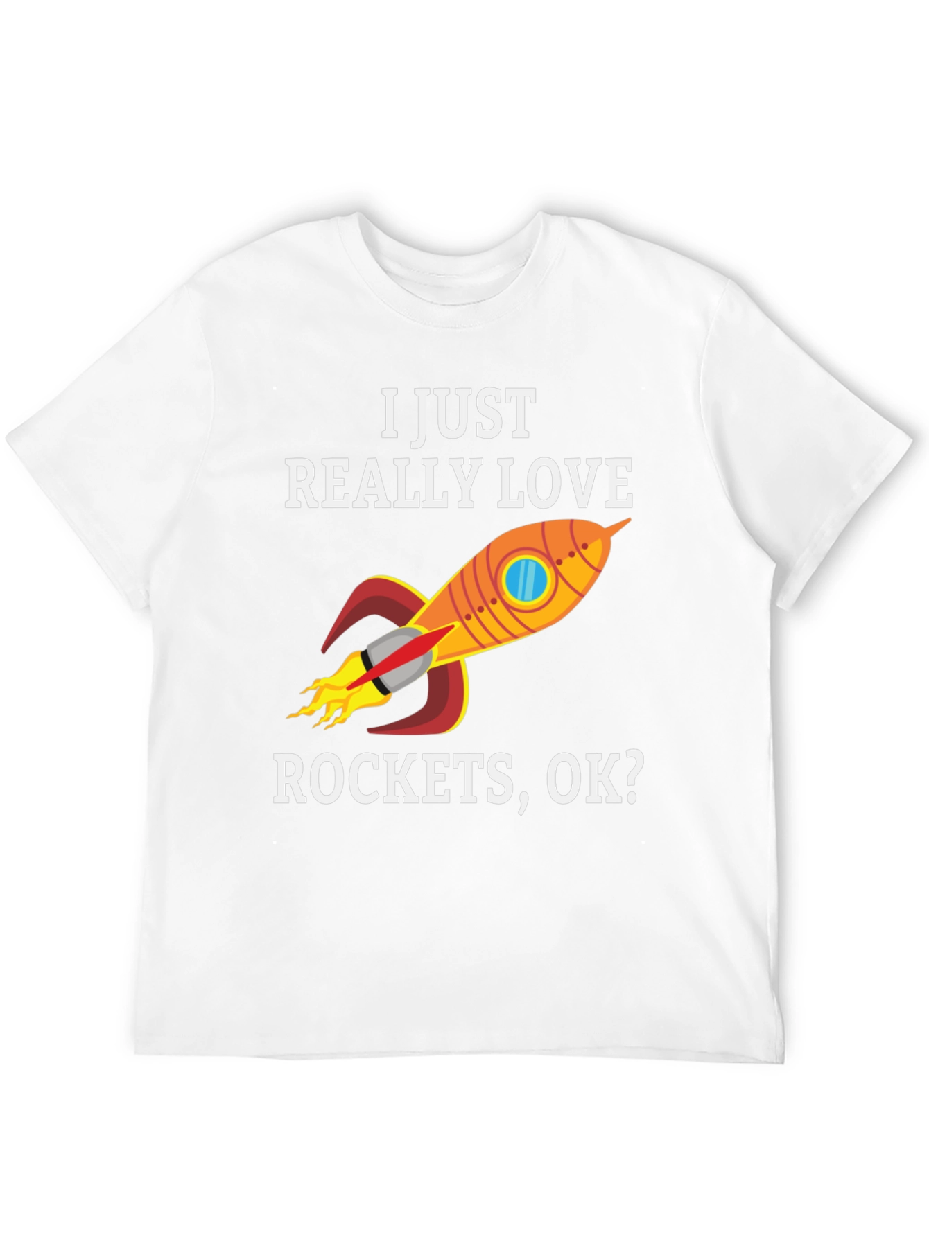 I Love Rockets Graphic T-Shirt - Space Fan Apparel