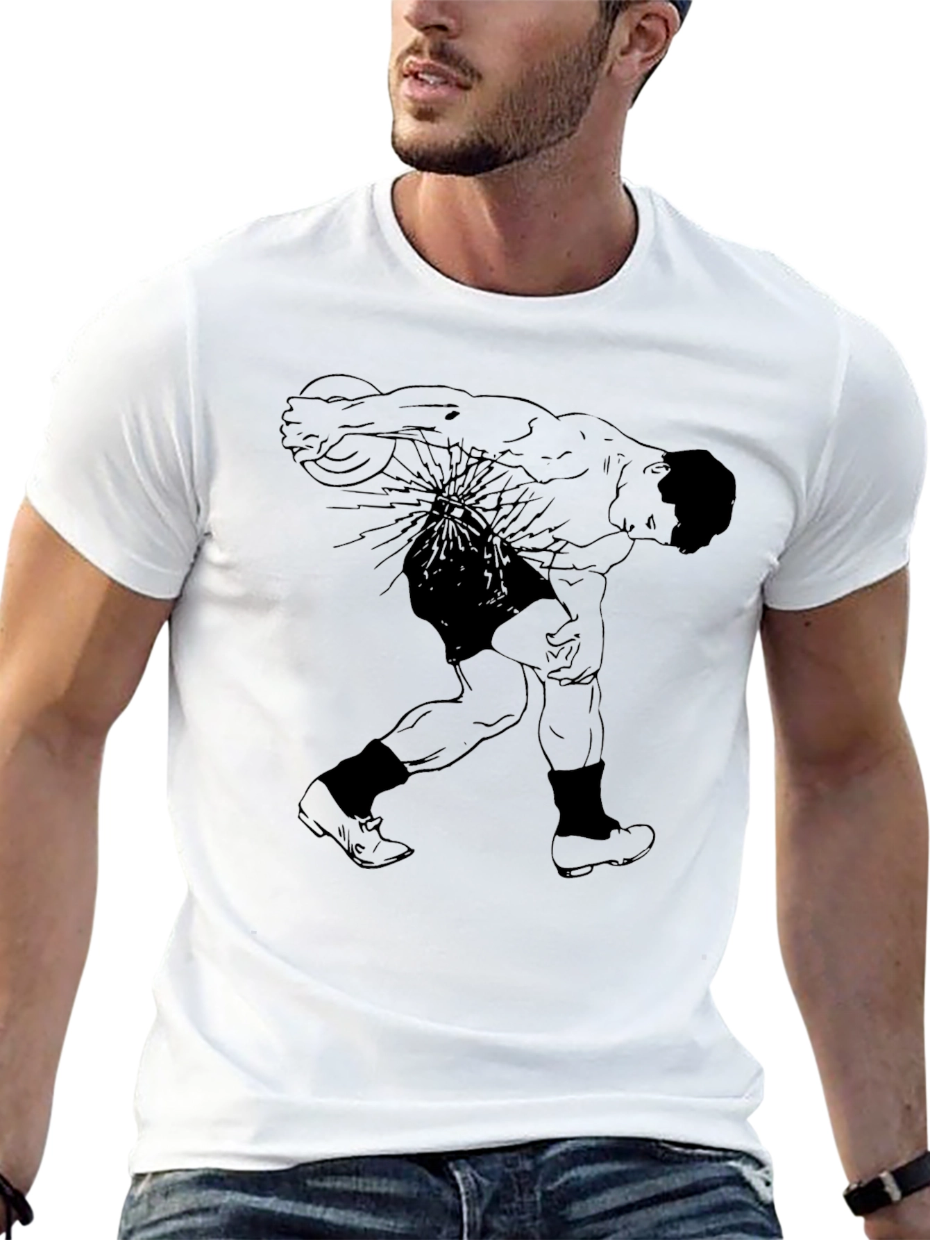 Graphic T-Shirt: Retro Athlete Design