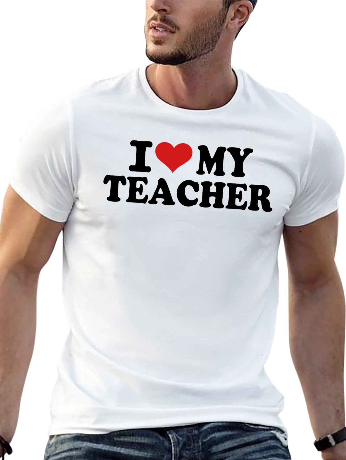I Heart My Teacher Black T-Shirt