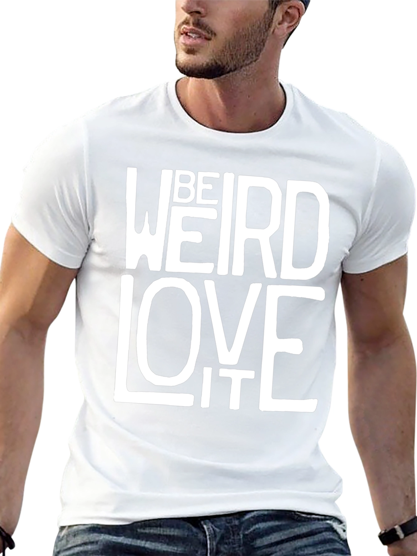 Be Weird Love It Black Graphic Tee