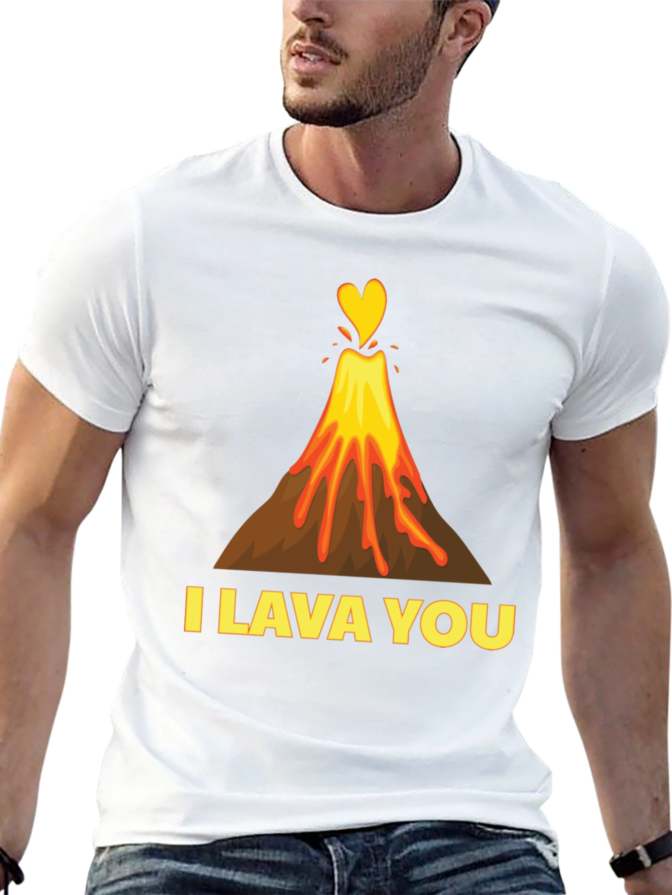 I Lava You Graphic Tee - Volcano Heart Love
