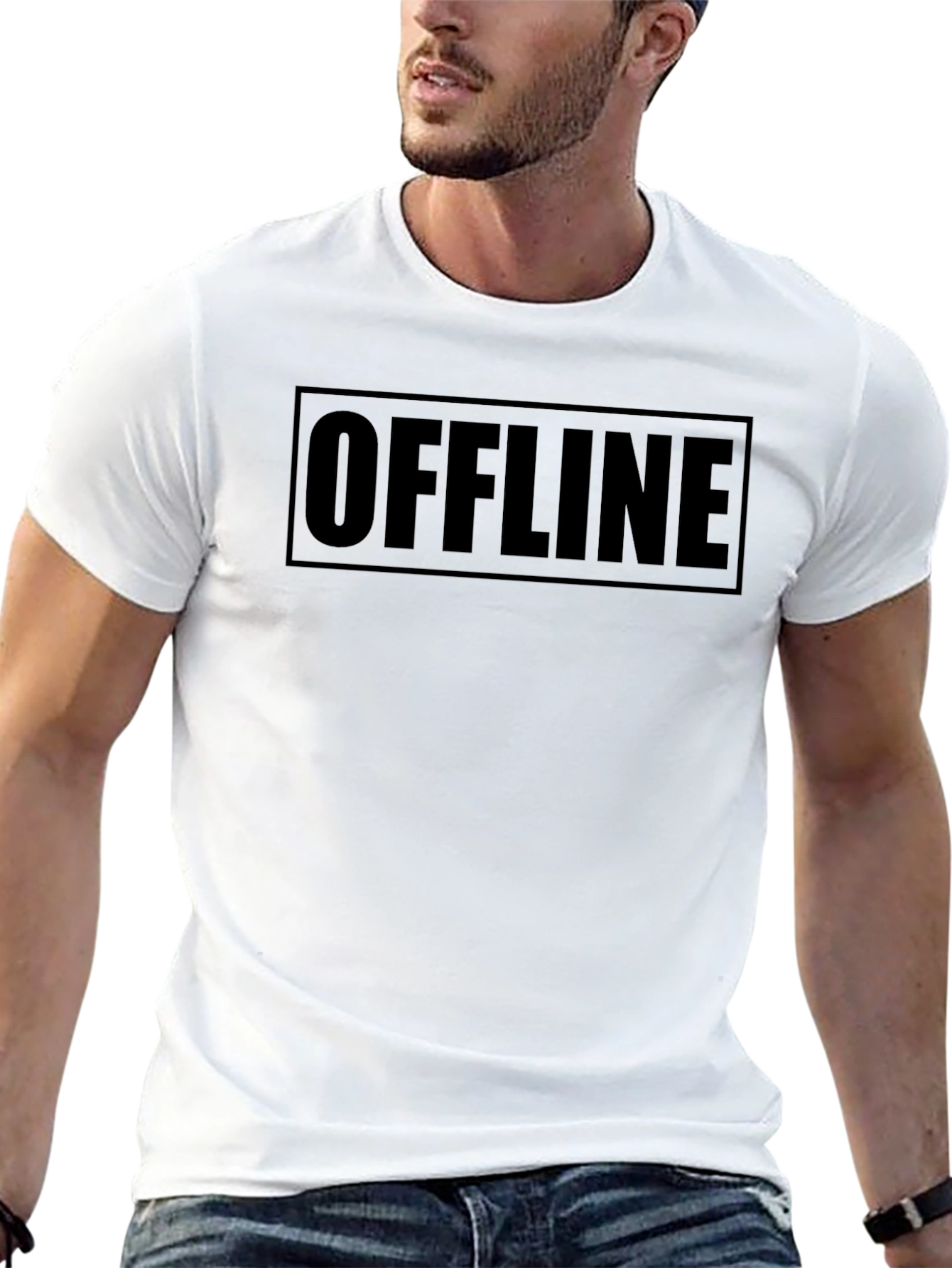 Offline Black Graphic T-Shirt - Relax & Unplug