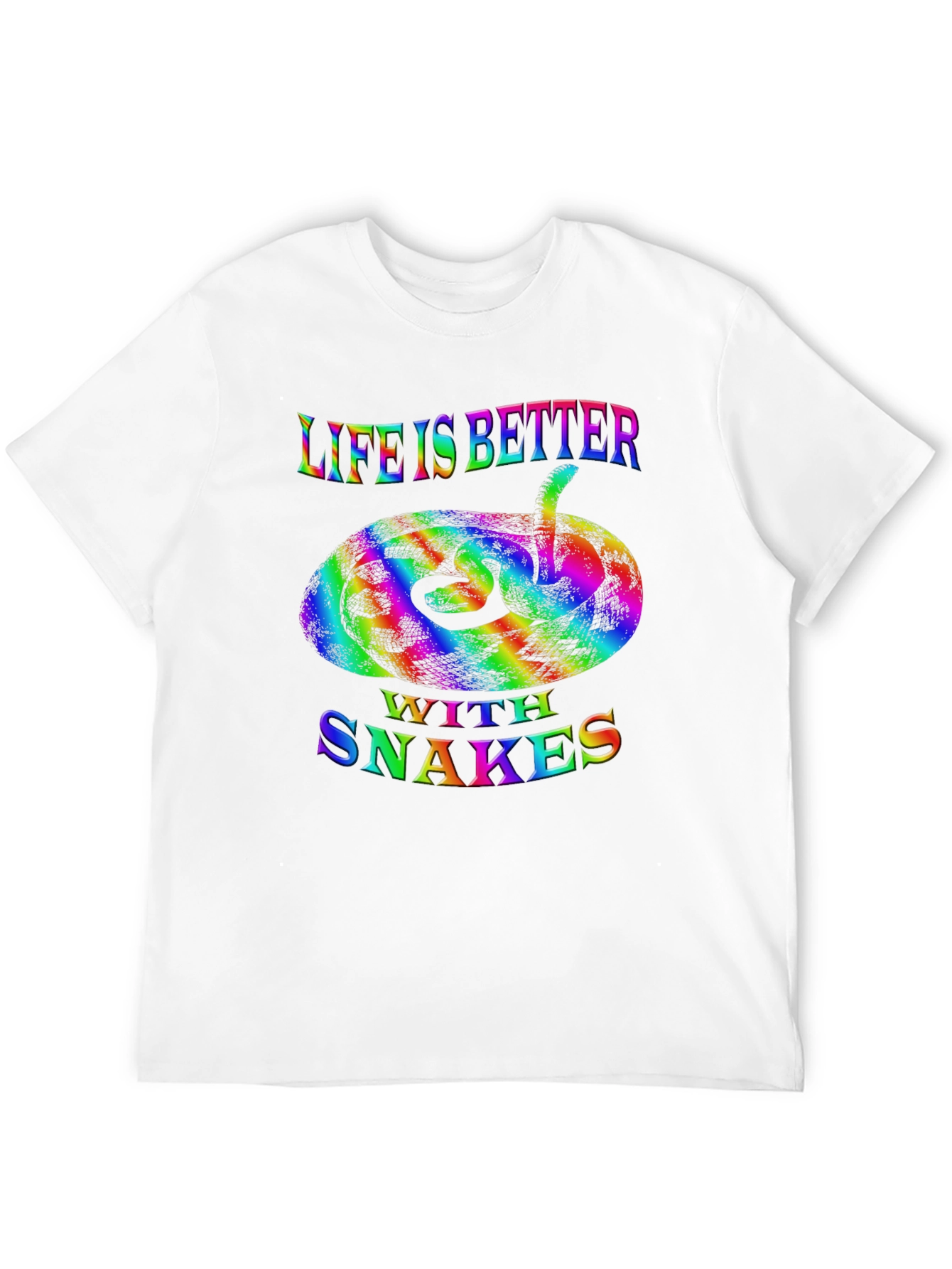 Life Is Better With Snakes Rainbow T-Shirt