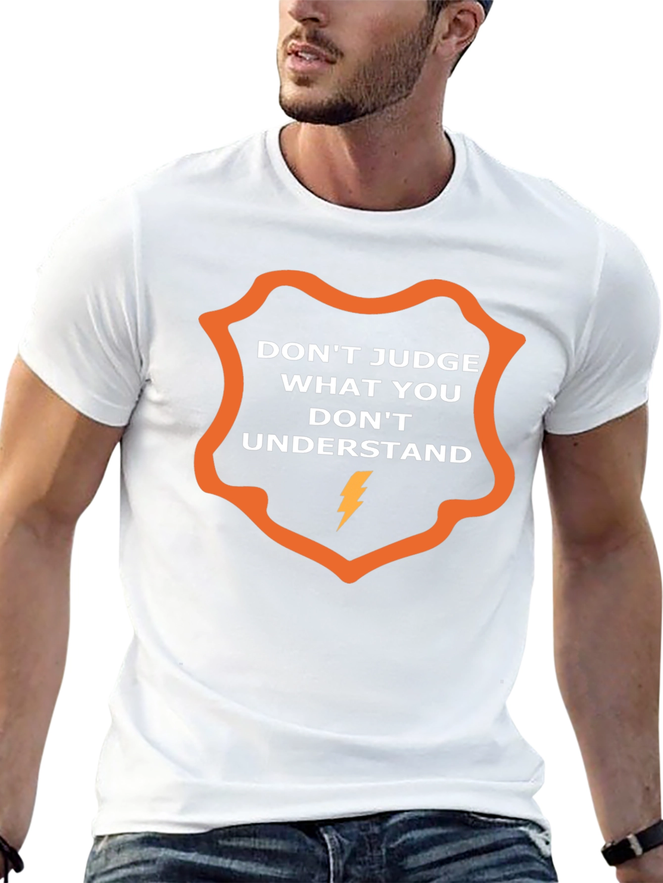 Dont Judge Graphic T-Shirt - Stylish Slogan Tee