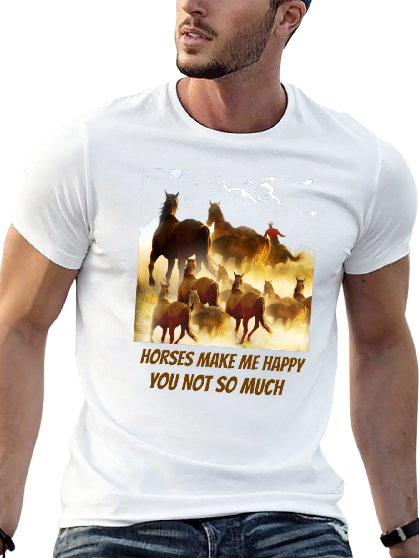 Horses Make Me Happy Graphic Tee