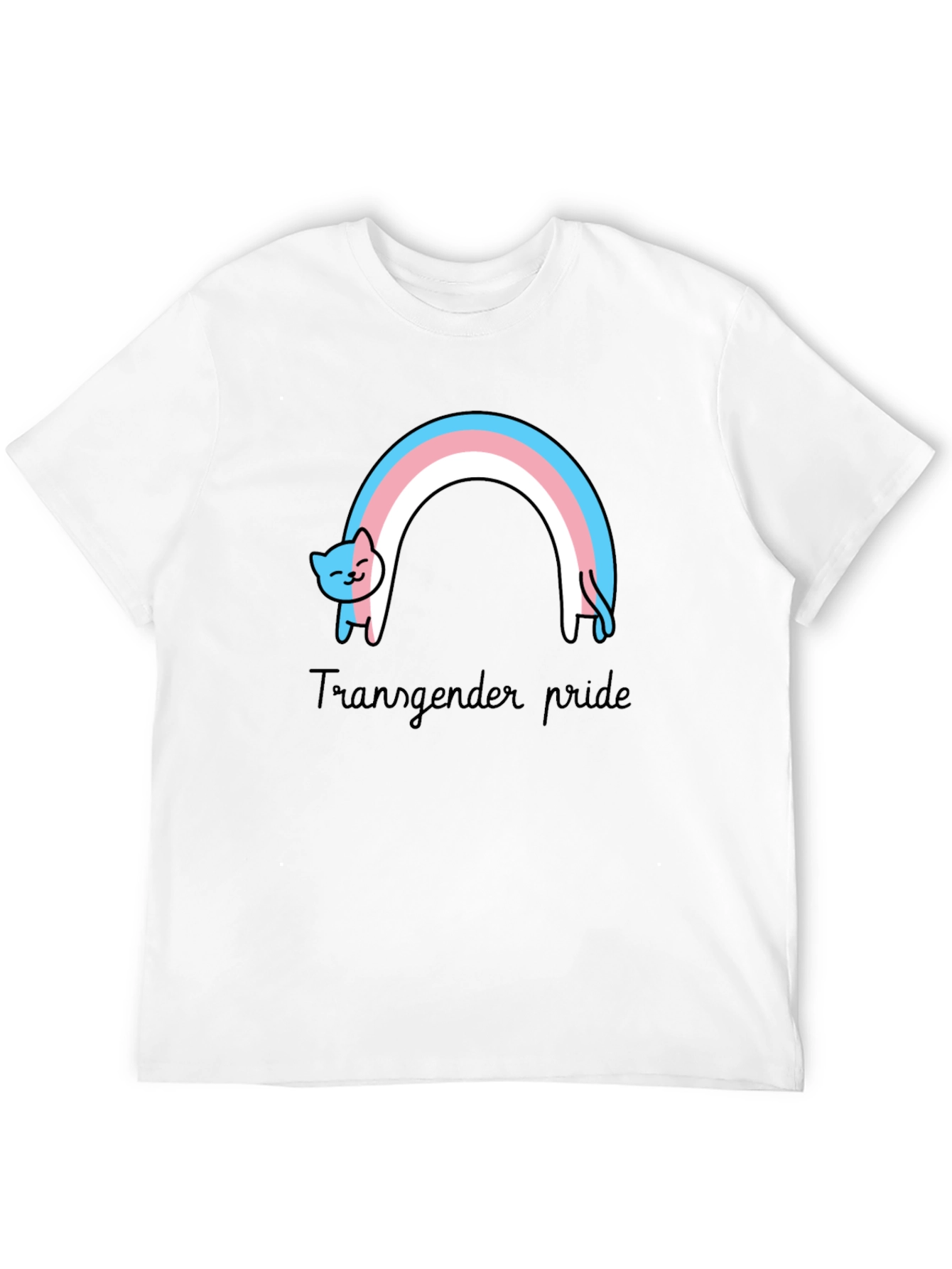 Transgender Pride Cat Rainbow T-Shirt