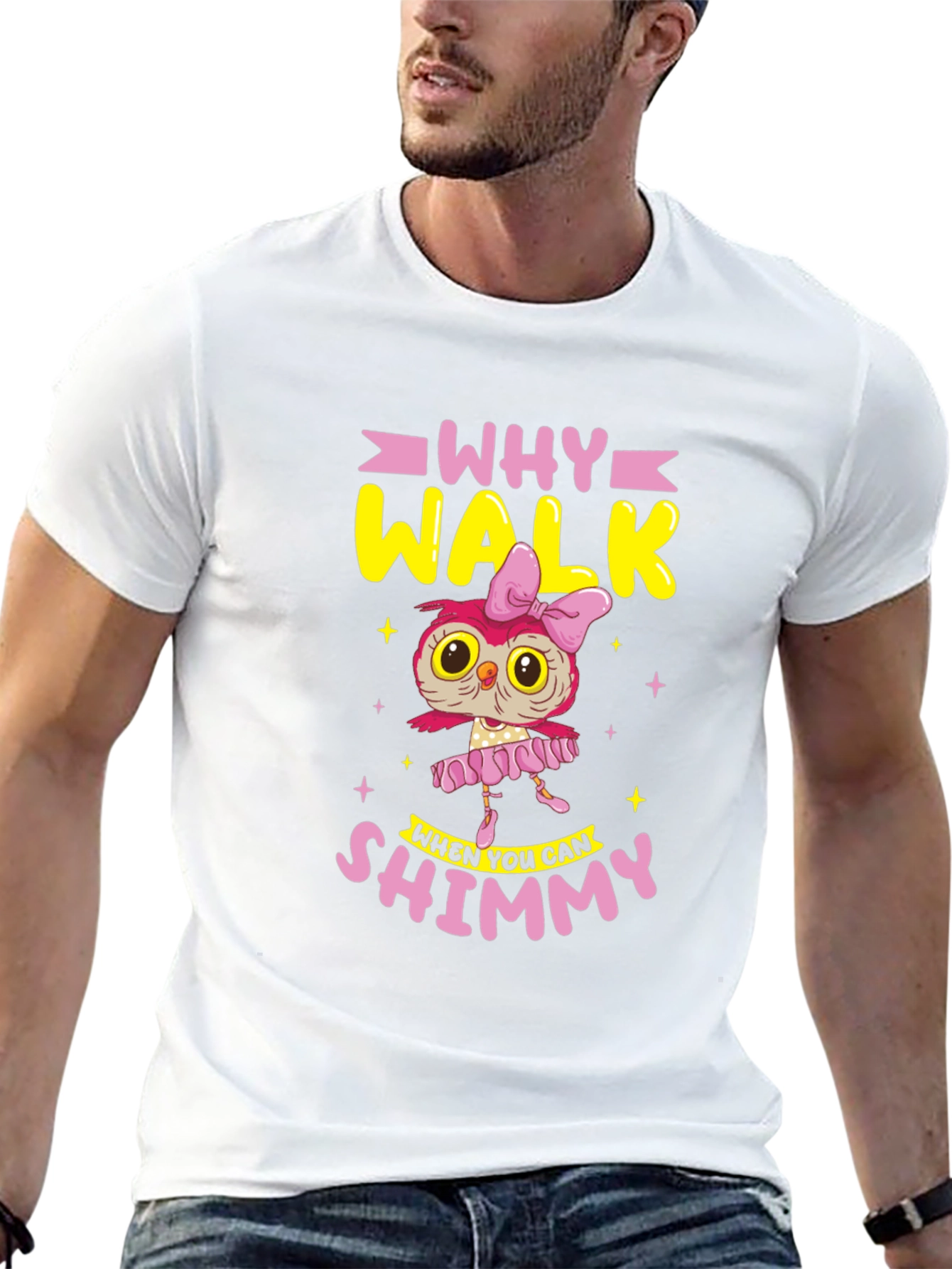 Why Walk Shimmy Owl T-Shirt