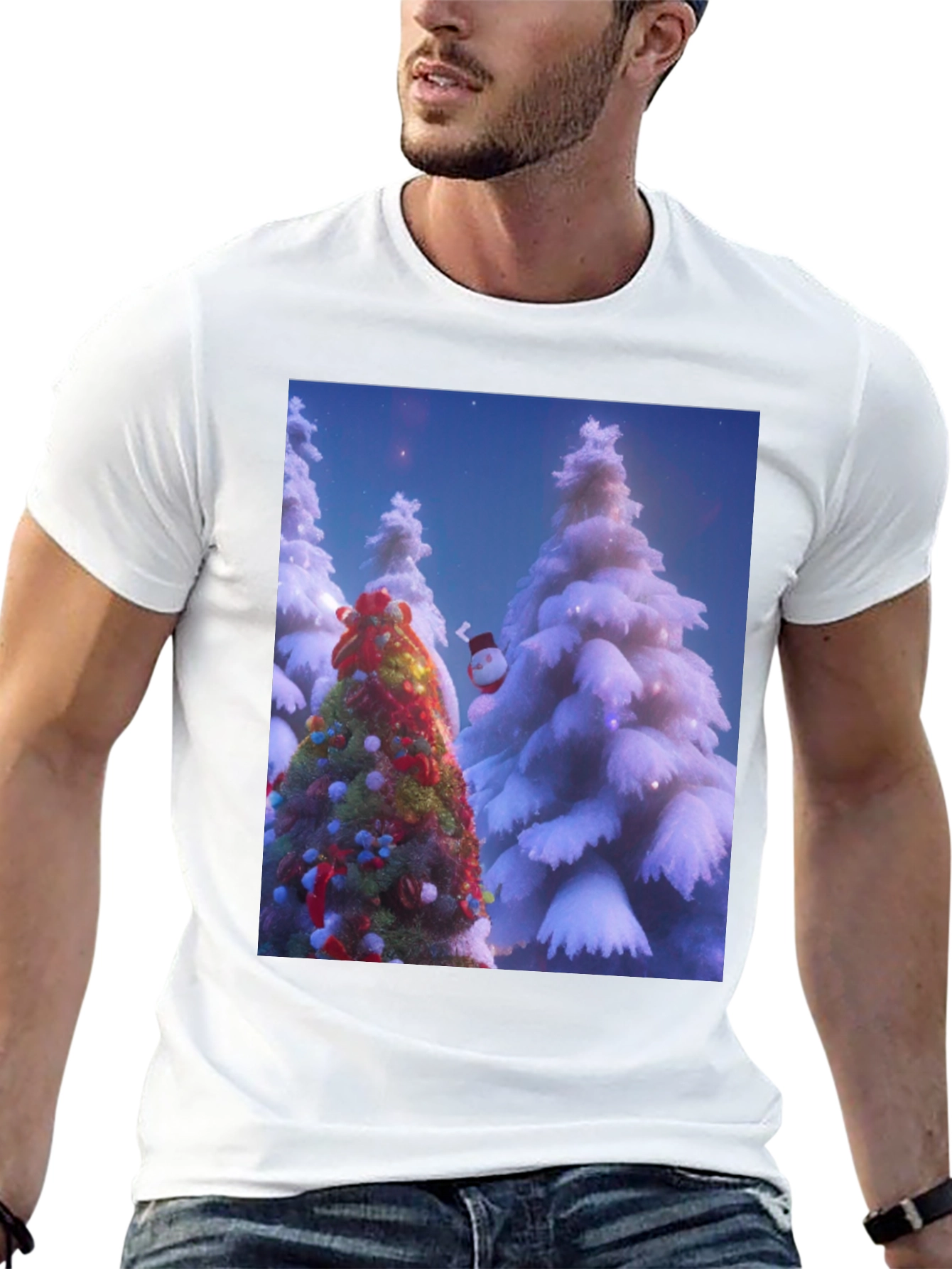 Christmas Trees Black T-Shirt