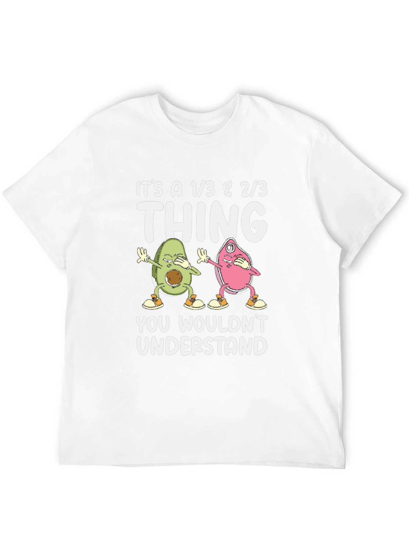 Funny 1/3 & 2/3 Avocado Dabbing Graphic Tee