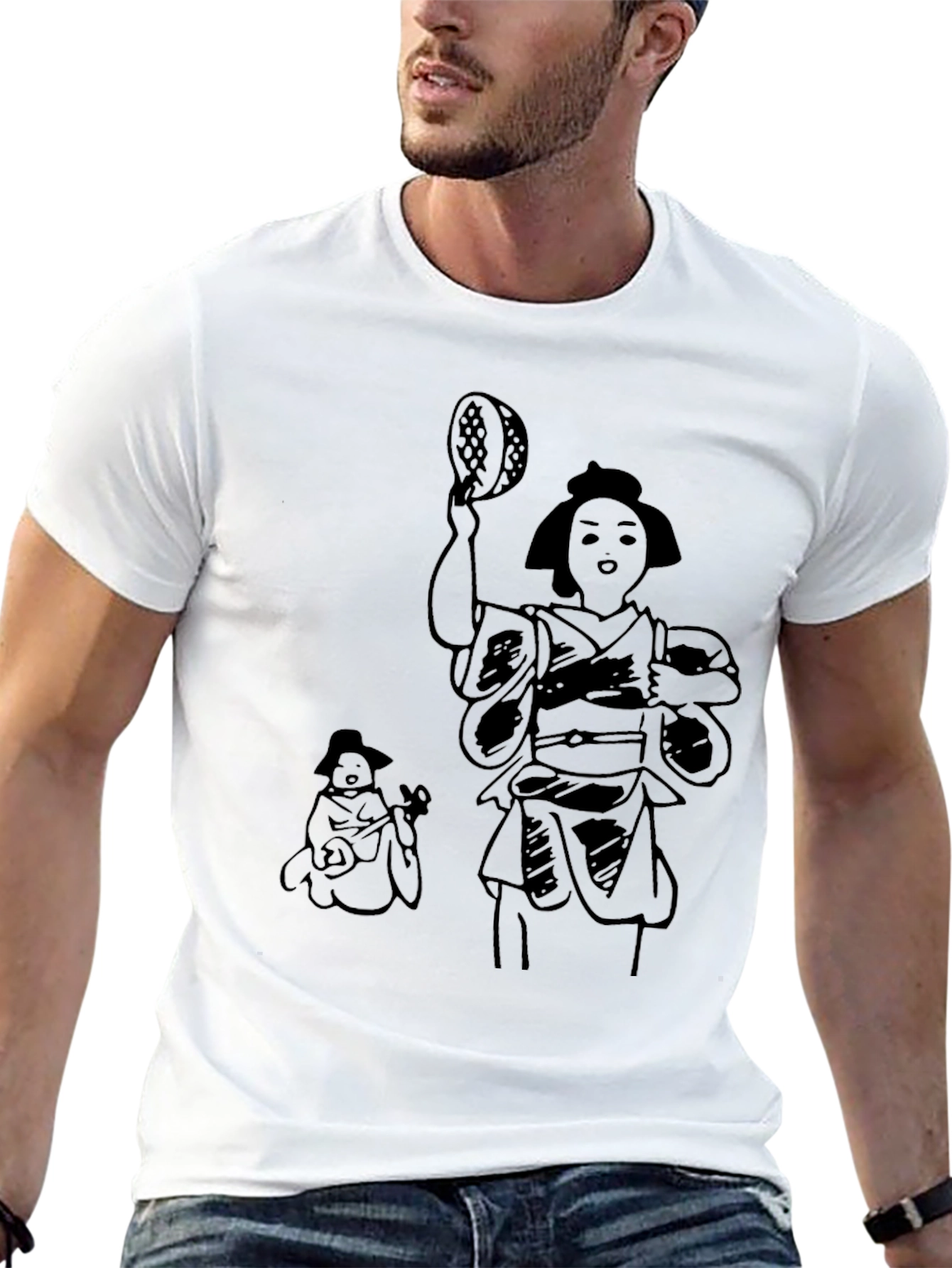 Japanese Dancers Graphic Tee - Stylish Unisex T-Shirt