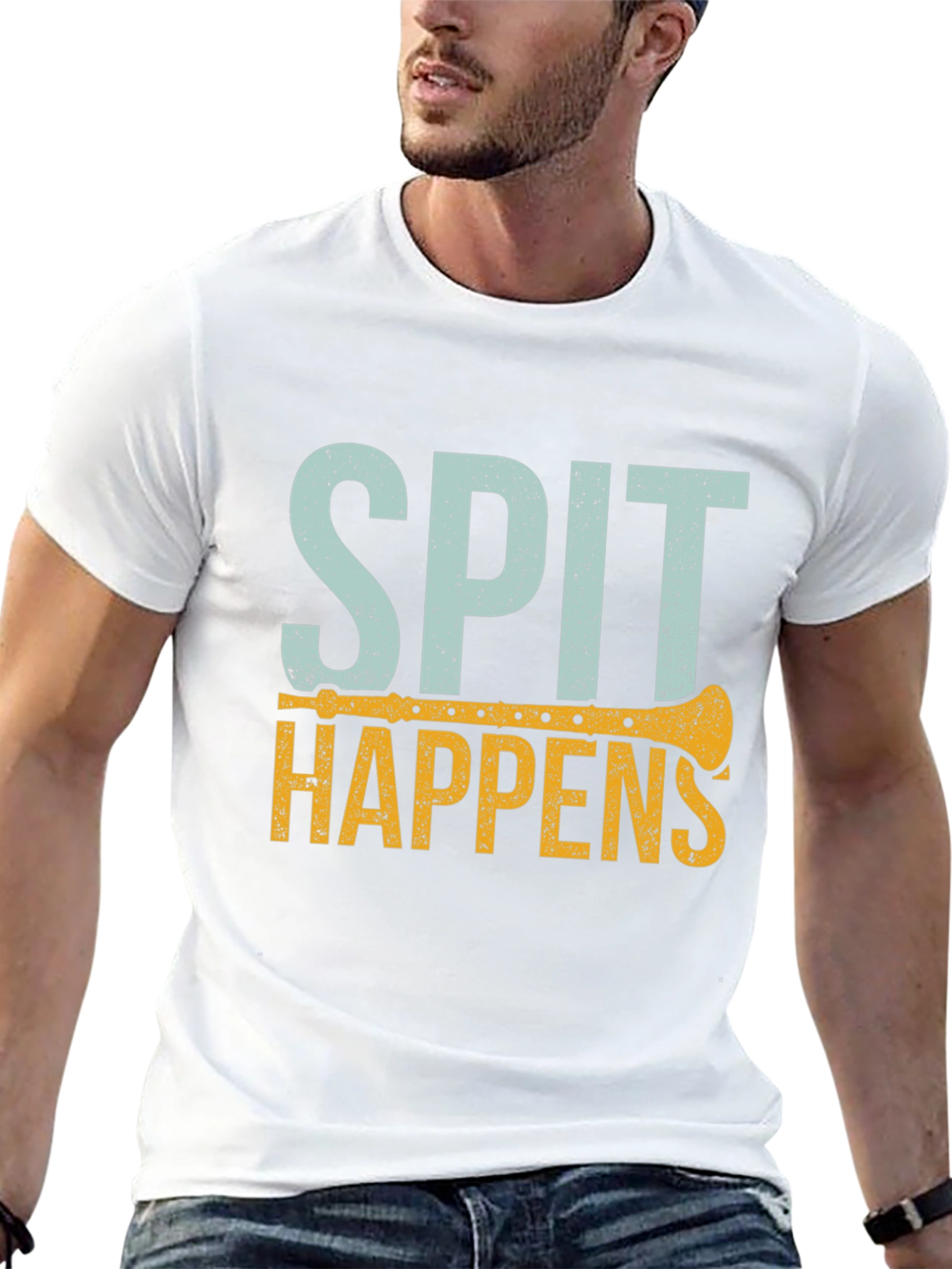 Spit Happens T-Shirt | Funny Music Lover Tee