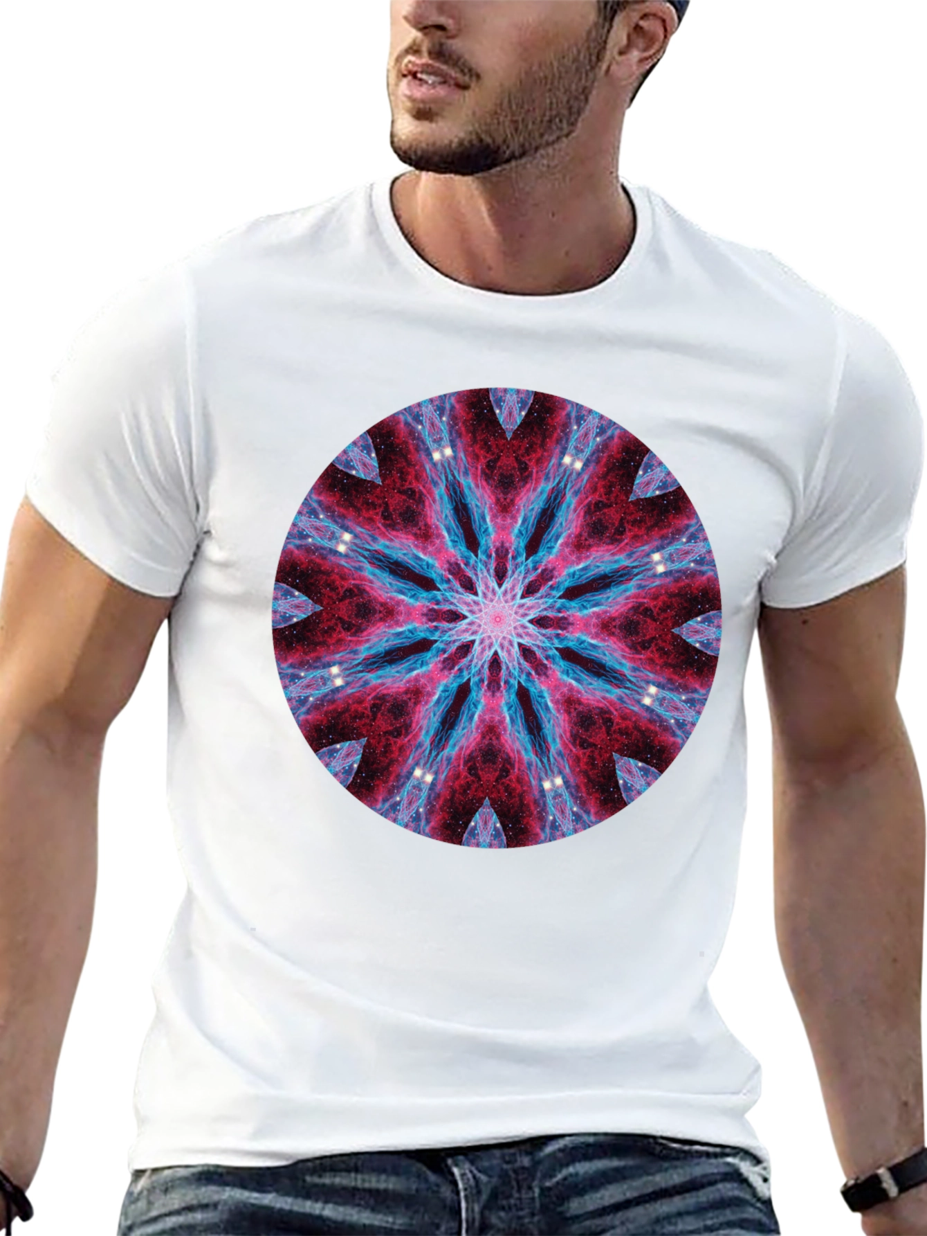 Cosmic Mandala Black T-Shirt