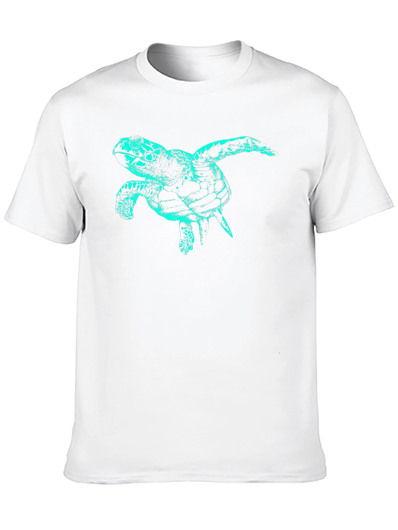 Sea Turtle Graphic Tee - Black Cotton T-Shirt