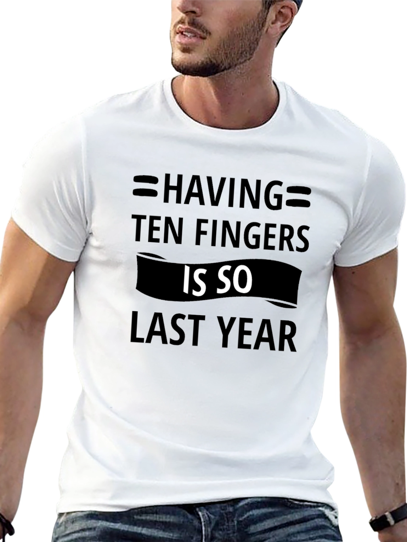 Humorous Ten Fingers Graphic Tee