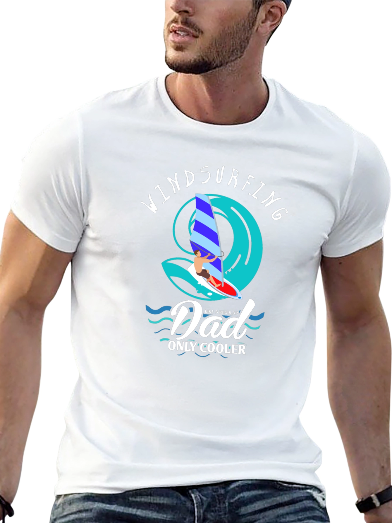 Windsurfing Dad T-Shirt - Cool Dad Tee