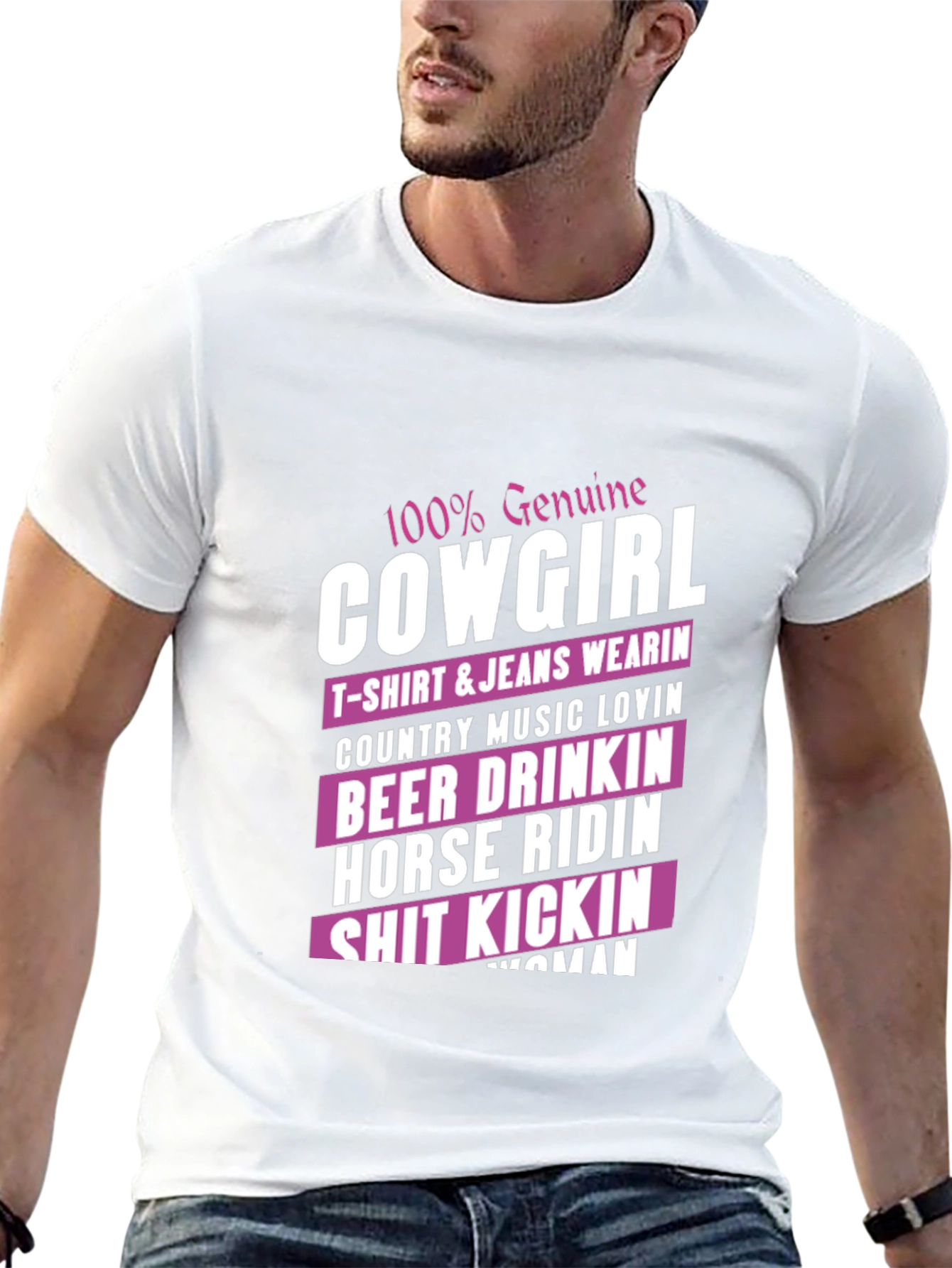 Genuine Cowgirl Graphic Tee - Country Style T-Shirt