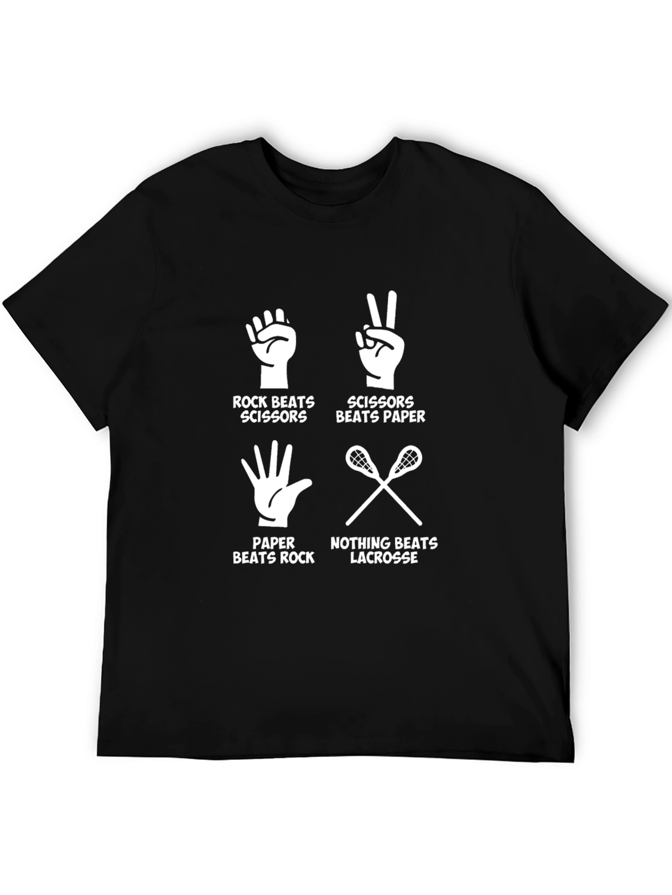 Rock Paper Scissors Lacrosse Graphic Tee