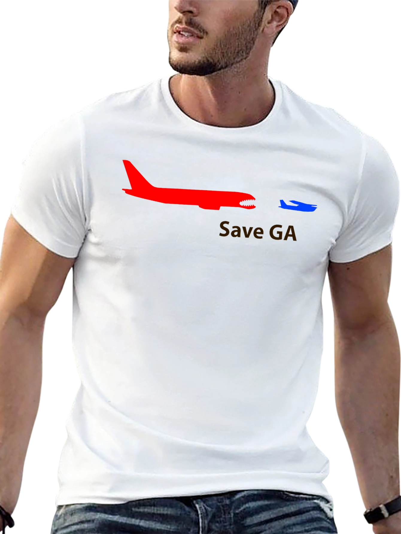 Save GA T-Shirt: Graphic Airplane Tee