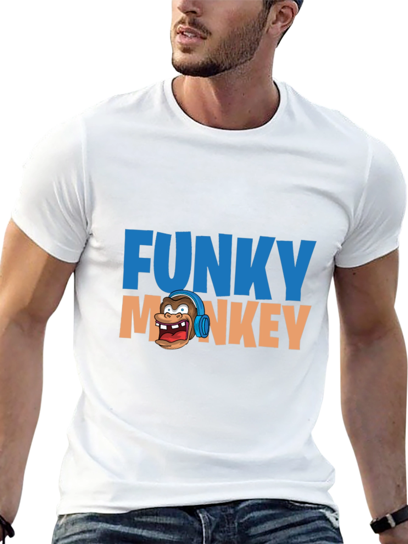 Funky Monkey Graphic T-Shirt - Cool Crew Neck Tee
