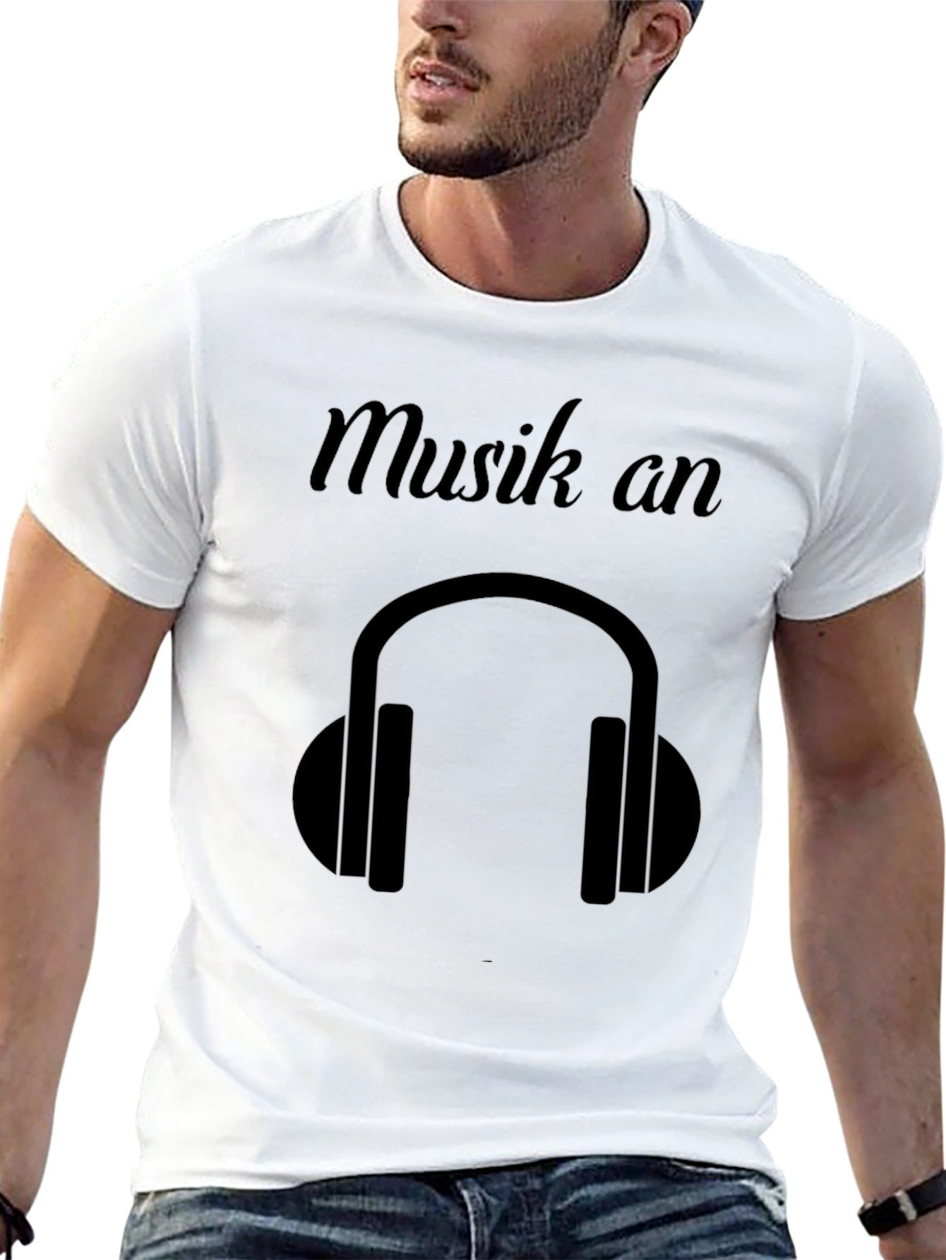 Musik An Black Graphic Tee