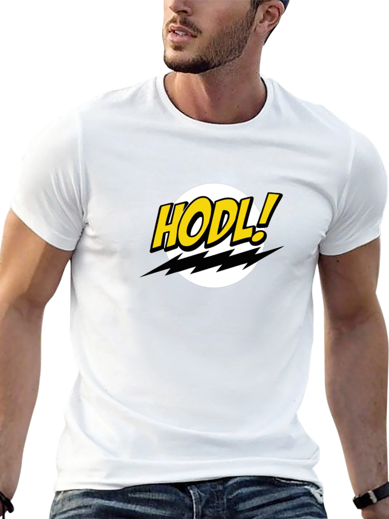 HODL Comic Style Crypto T-Shirt - Black