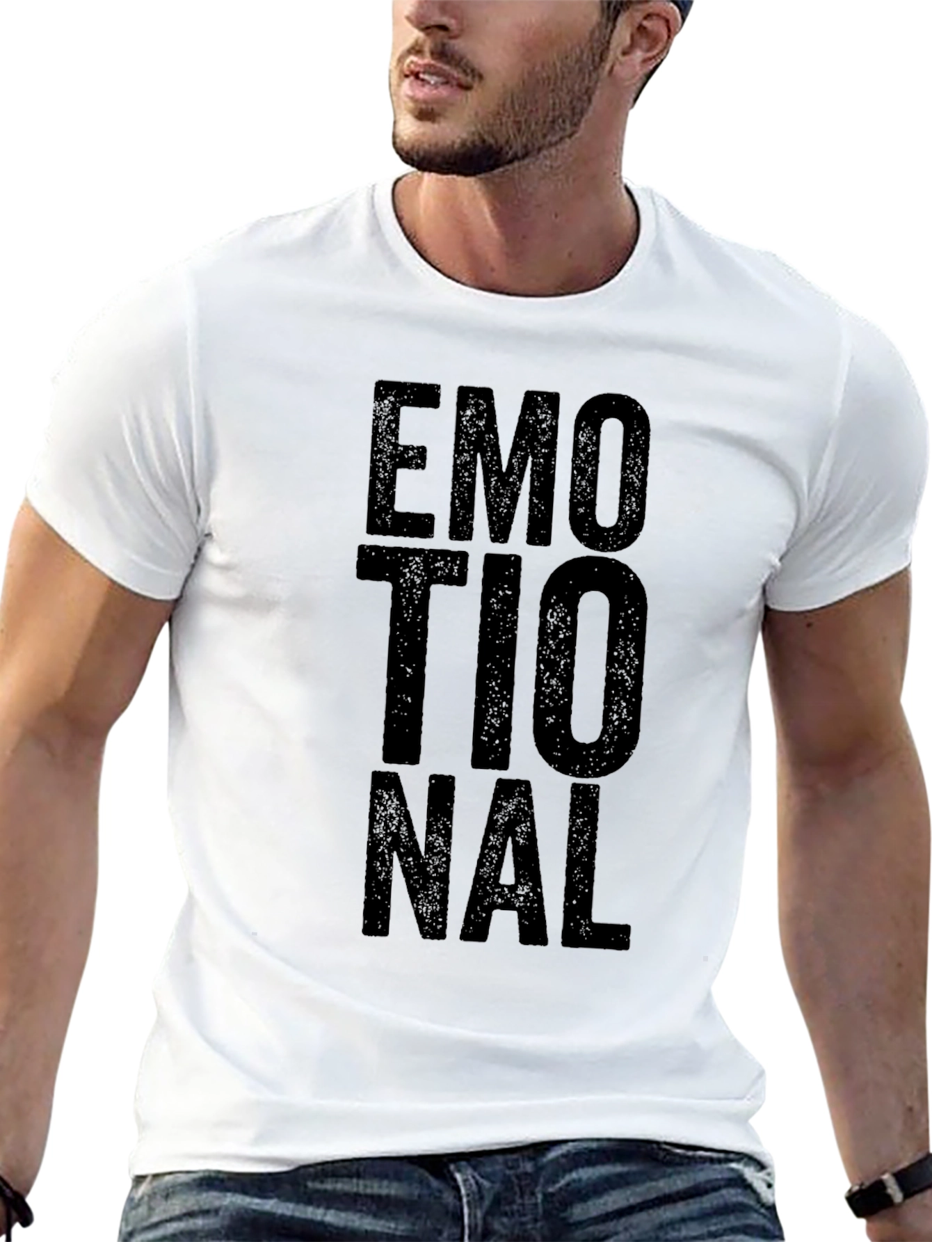Emotional Black Graphic T-Shirt