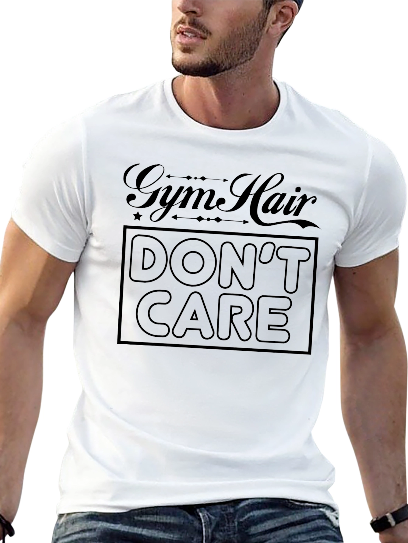 Gym Hair Dont Care Black T-Shirt