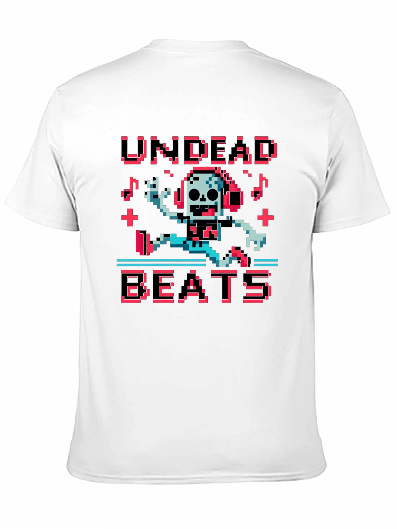 Undead Beats Pixel Art Graphic T-Shirt