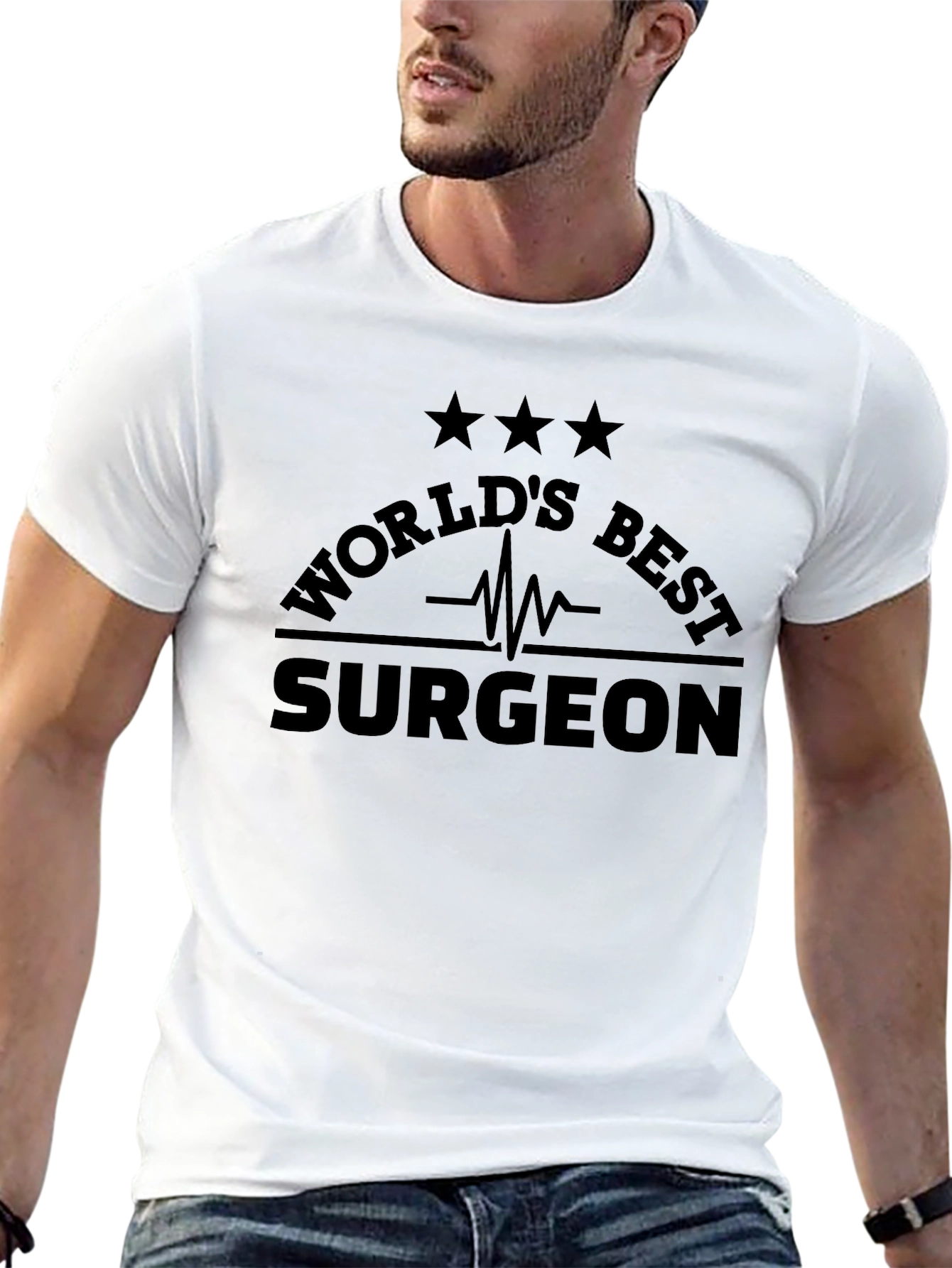 Worlds Best Surgeon Graphic Tee - Black