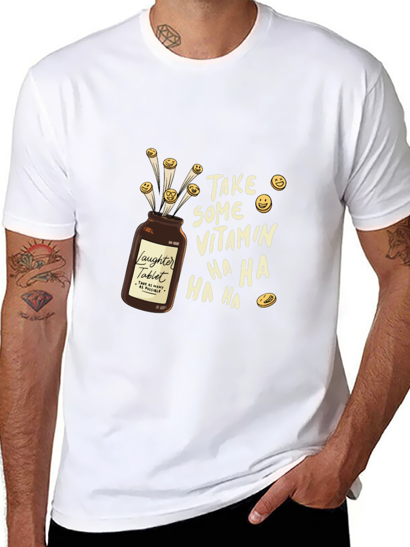 Laughter Vitamin T-Shirt - Funny Graphic Tee