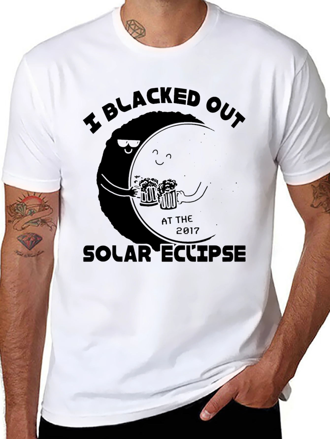 Blacked Out Solar Eclipse 2017 Novelty T-Shirt