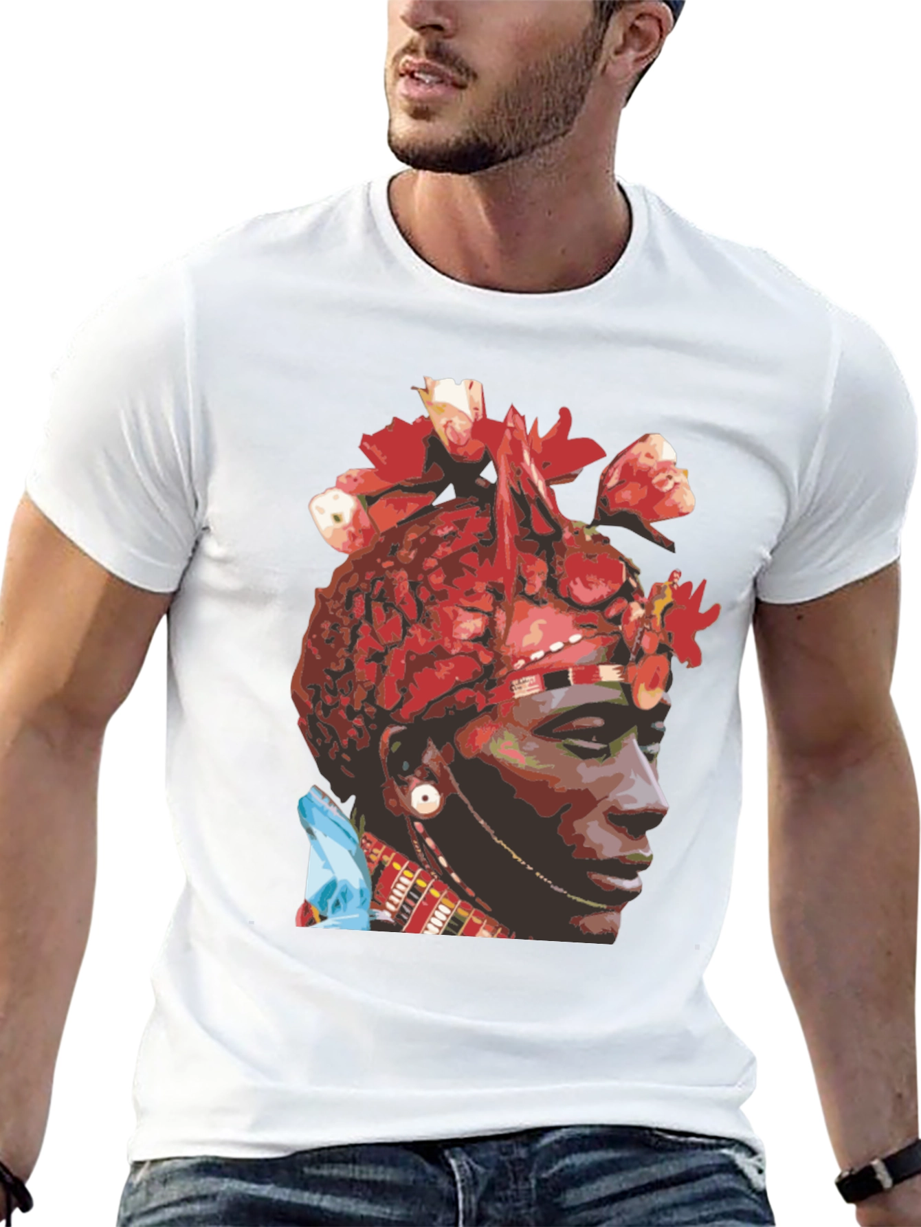 African King Graphic Tee - Black Cotton T-Shirt