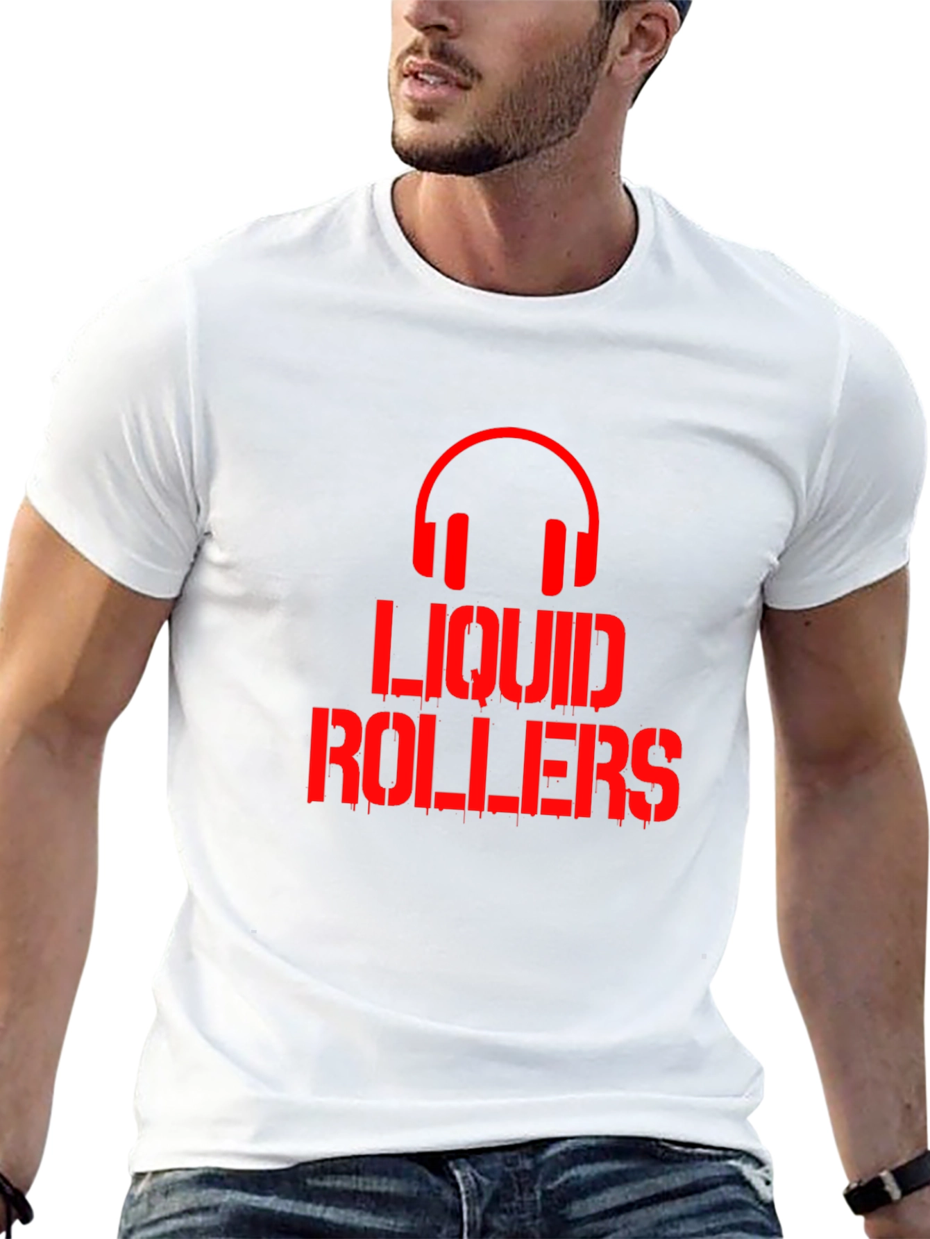 Liquid Rollers Graphic Tee - Black Cotton T-Shirt