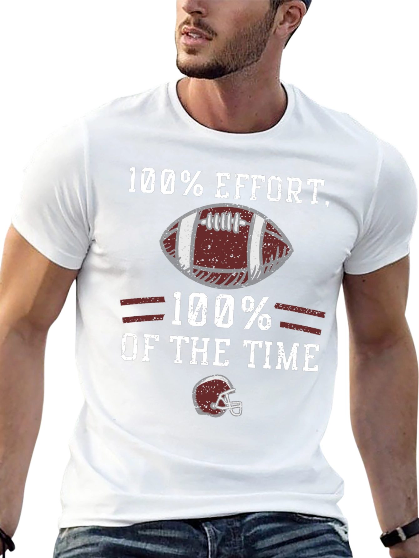 100% Effort Football Graphic T-Shirt