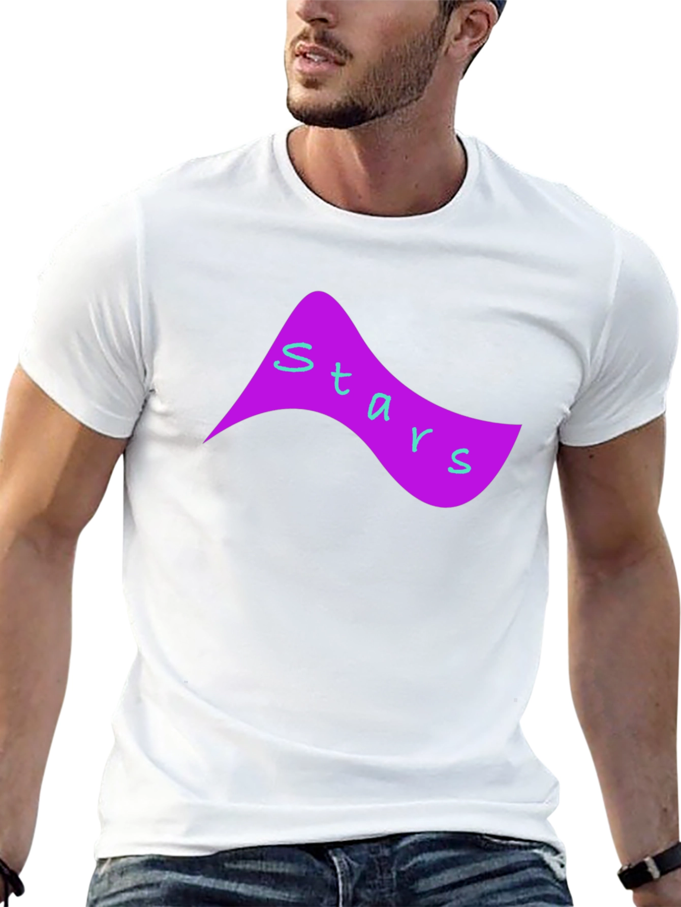 Stars Graphic Print Tee - Casual Style