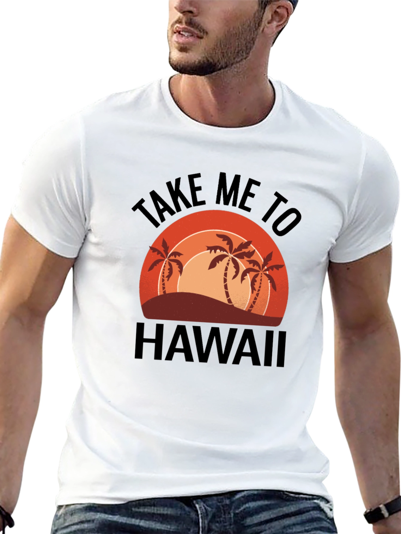 Take Me To Hawaii Palm Tree Graphic Tee