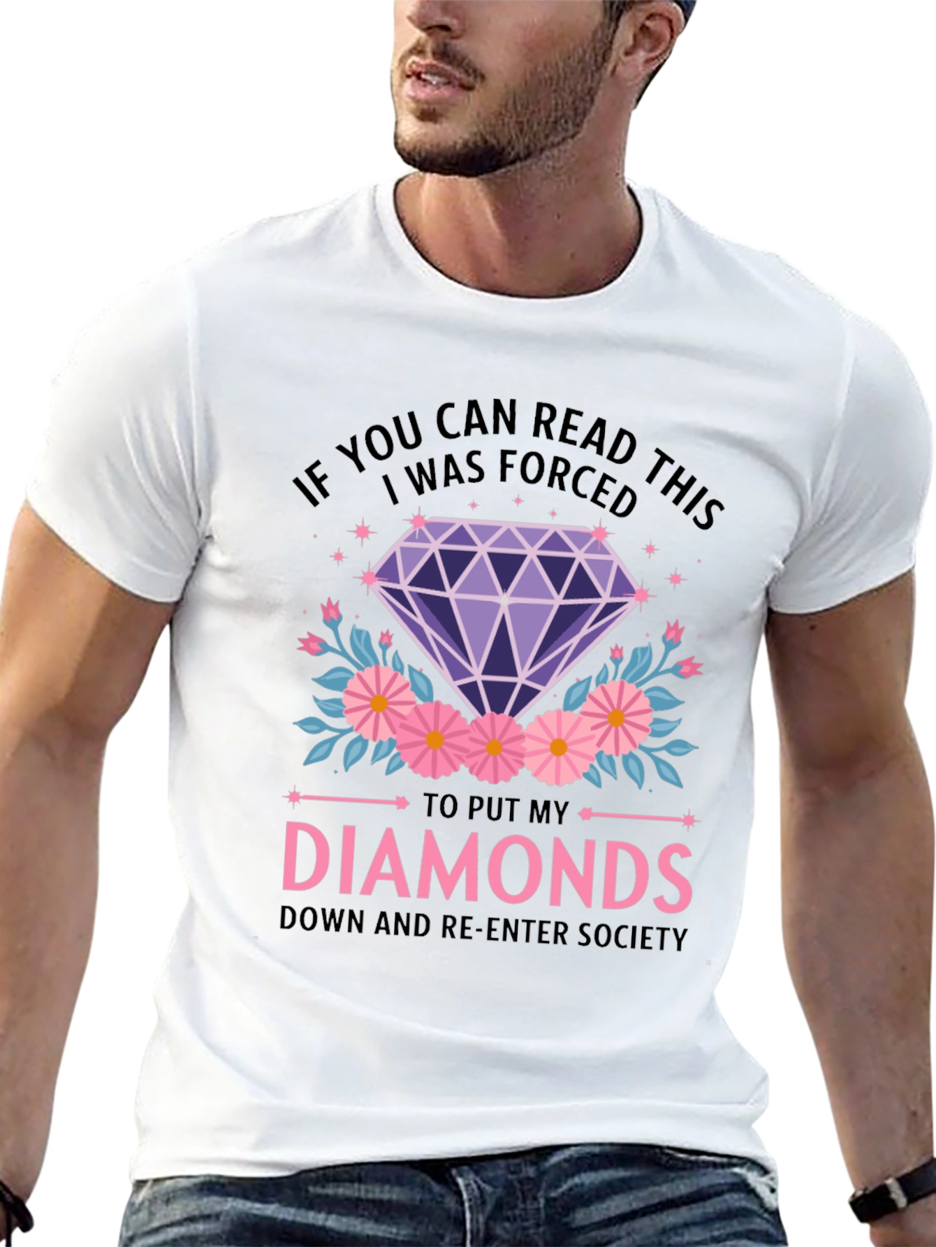 Diamond Graphic Tee - Forced to Re-Enter Society