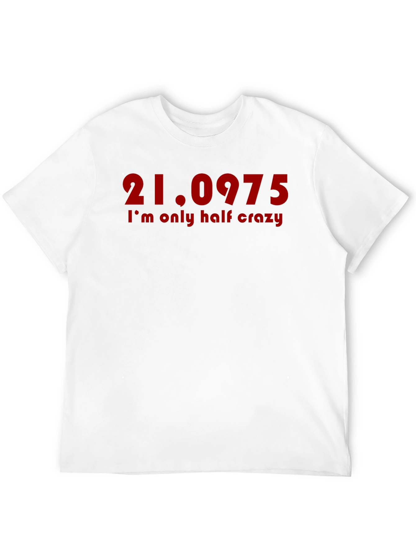 Half Crazy Graphic Tee - Red Text on Black