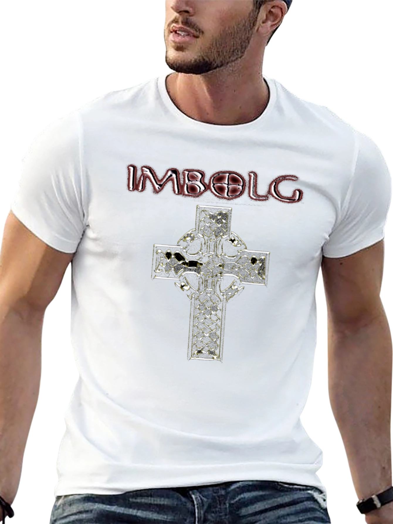 Imbolg Celtic Cross Graphic T-Shirt - Mens