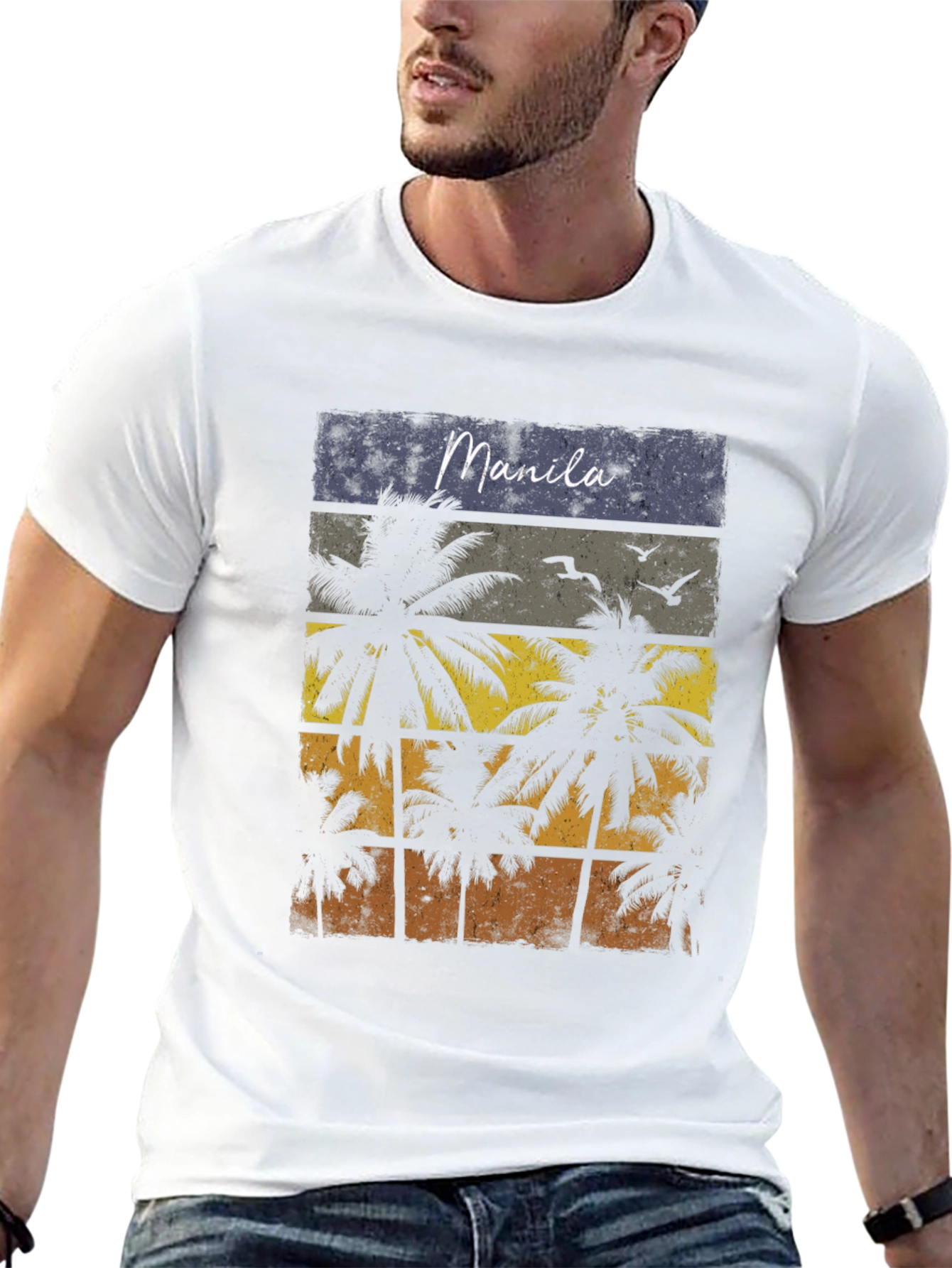 Manila Retro Palm Tree T-Shirt