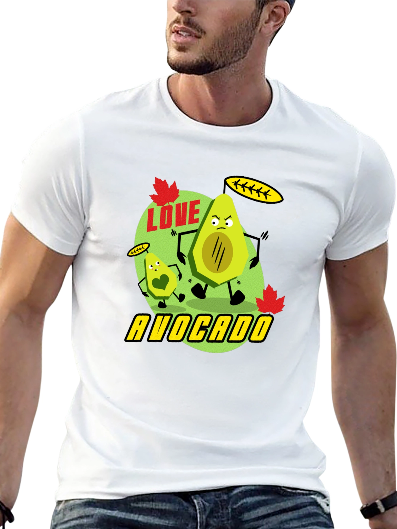 Love Avocado Black T-Shirt