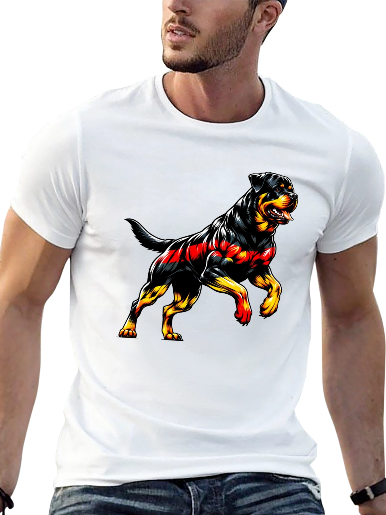 Rottweiler Graphic Tee - Black T-Shirt