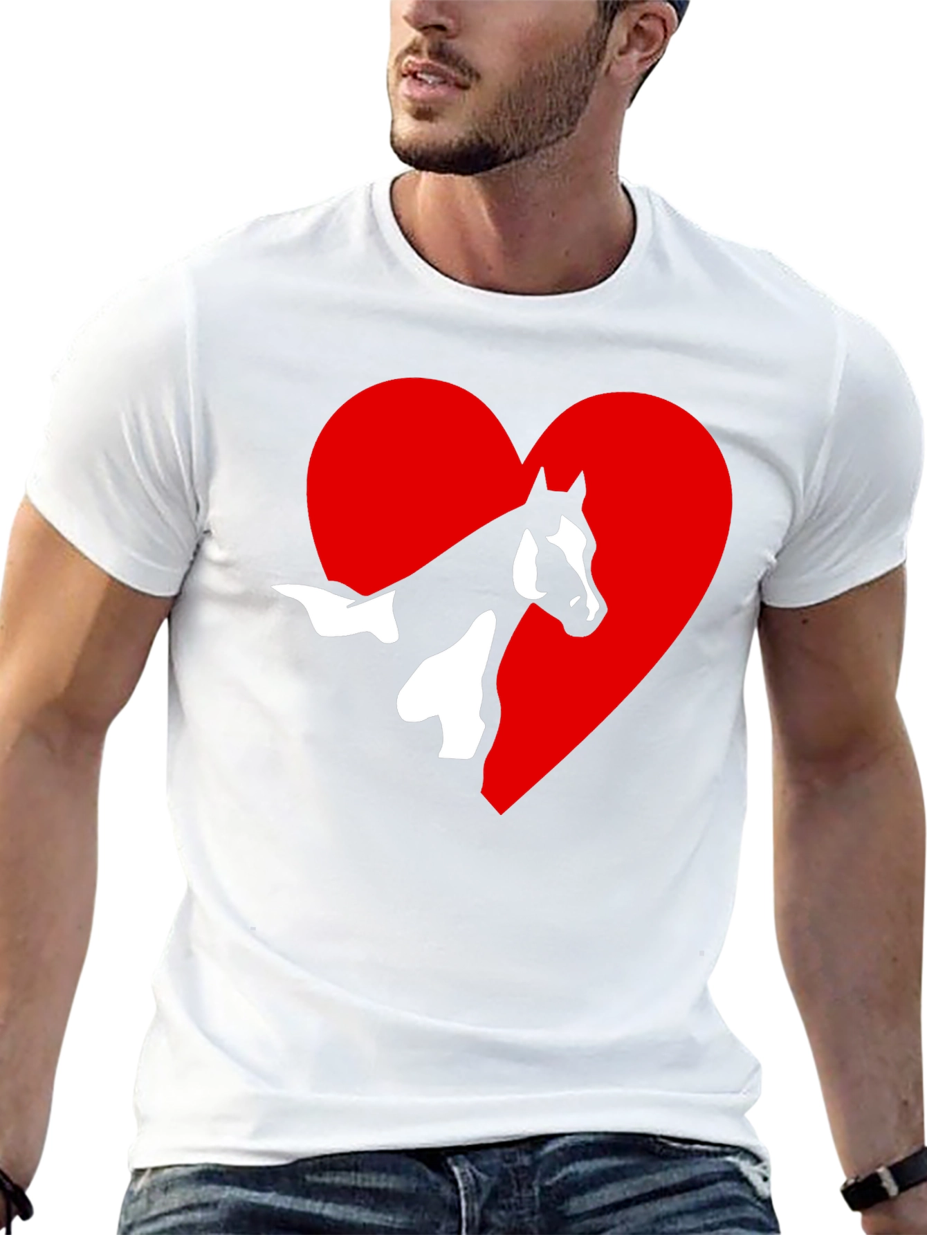 Horse Lovers T-Shirt: Heart Horse Graphic Tee